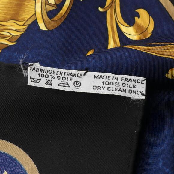 HERMES Black Silk Scarf - Picture 3 of 7